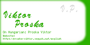 viktor proska business card